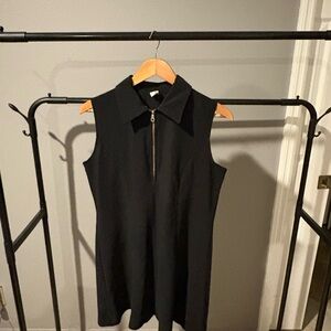 Black Sleeveless Midi Dress